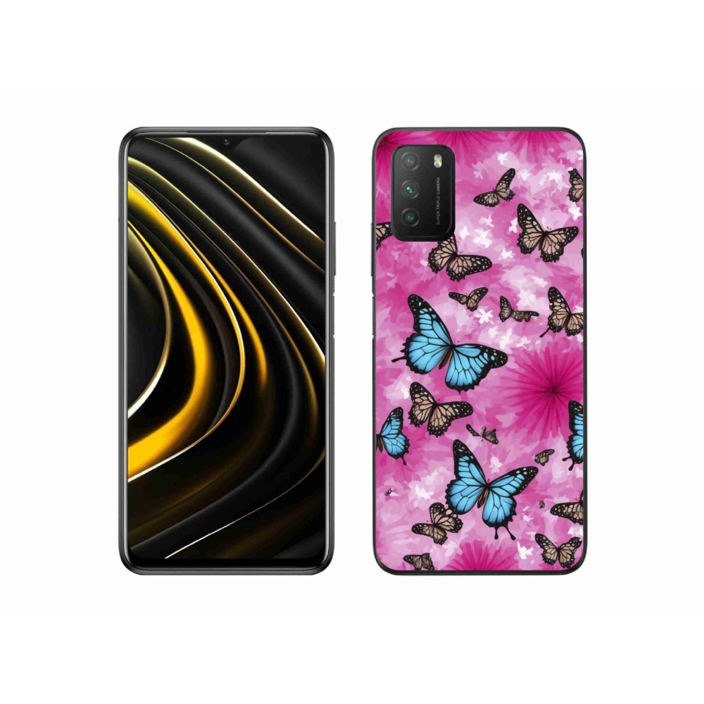 Gélový kryt mmCase na Xiaomi Poco M3 - motýlia záhrada