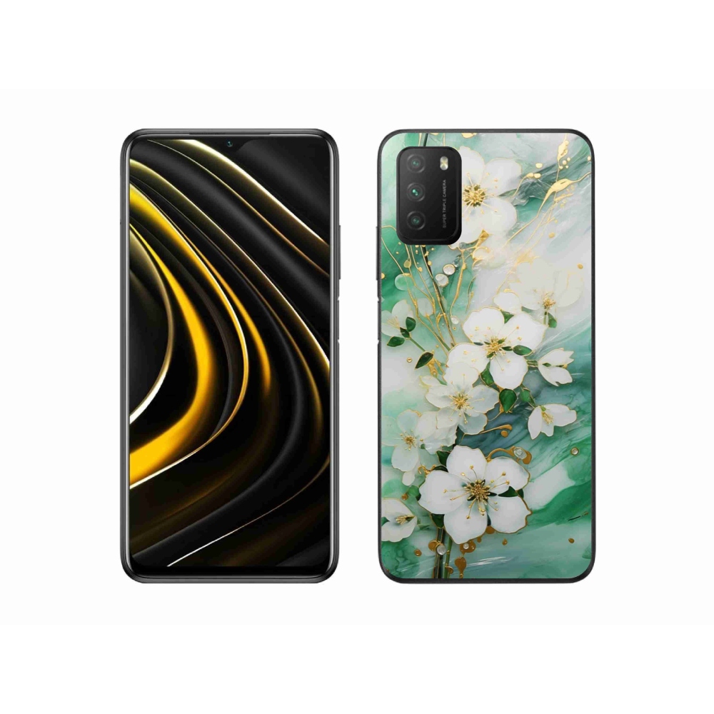 Gélový kryt mmCase na Xiaomi Poco M3 - nežné kvety