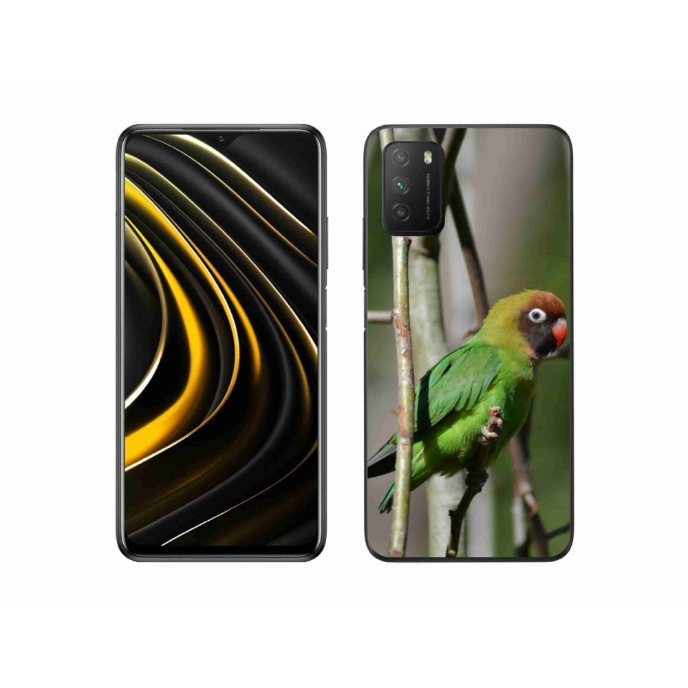 Gélový kryt mmCase na Xiaomi Poco M3 - papagáj agapornis