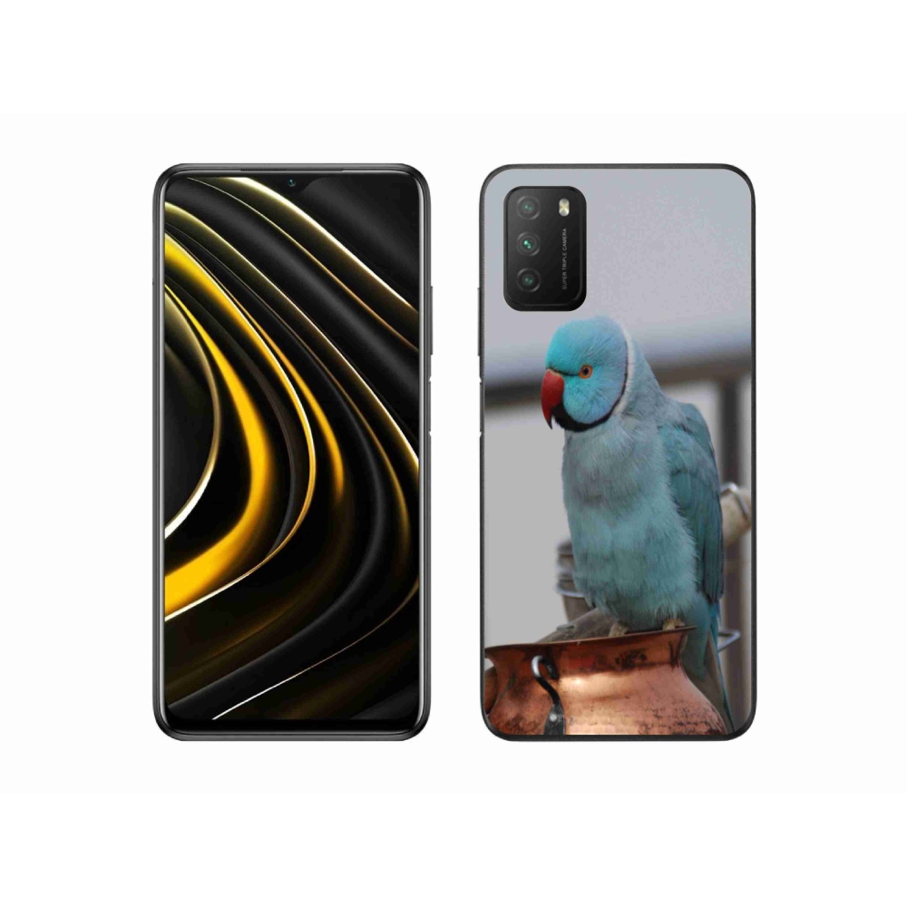 Gélový kryt mmCase na Xiaomi Poco M3 - papagáj Alexandr modrý