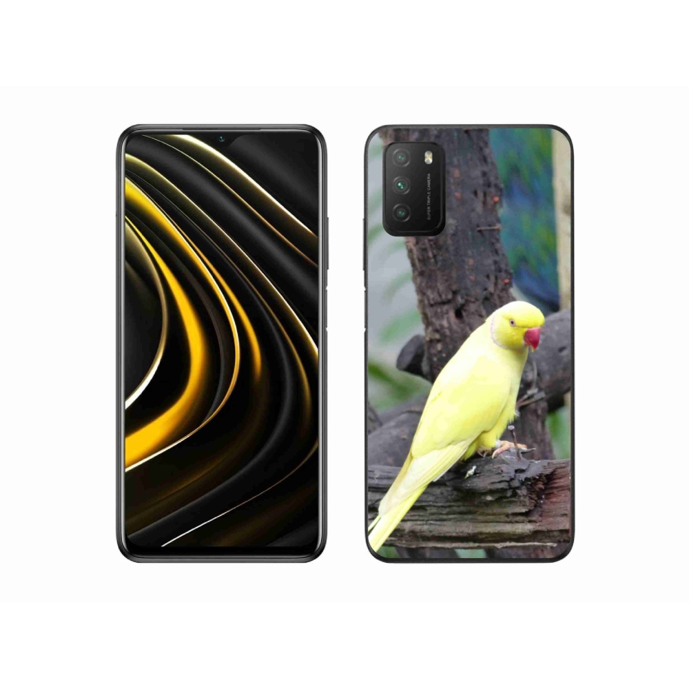 Gélový kryt mmCase na Xiaomi Poco M3 - papagáj alexander žltý