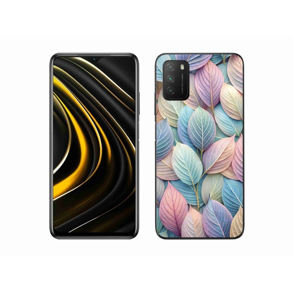 Gélový kryt mmCase na Xiaomi Poco M3 - pastelové listy