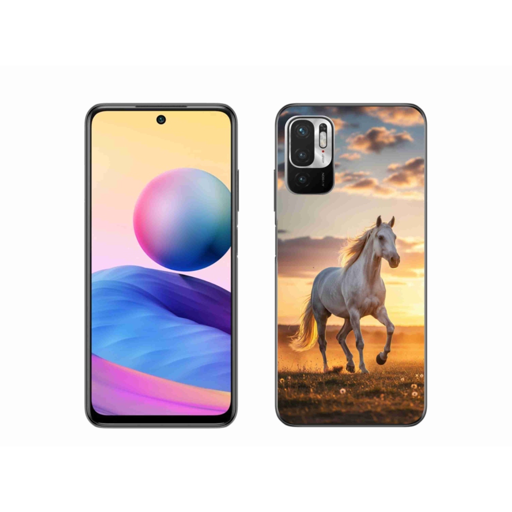 Gélový kryt mmCase na Xiaomi Poco M3 Pro/5G - bežiaci biely kôň 2