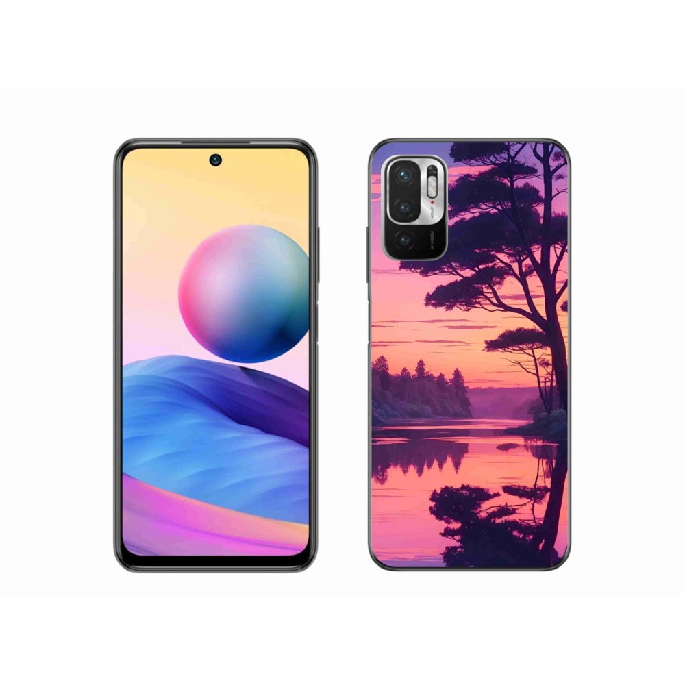 Gélový kryt mmCase na Xiaomi Poco M3 Pro/5G - západ slnka nad jazerom