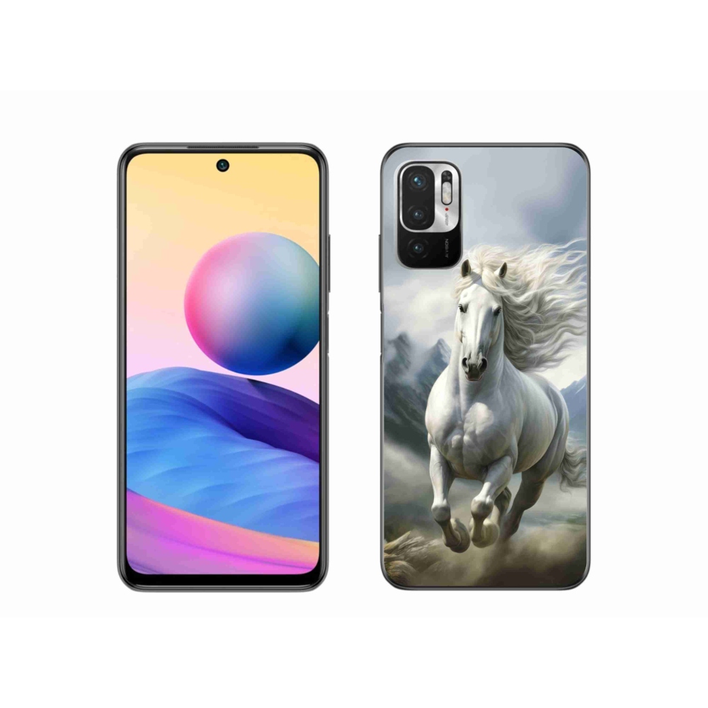 Gélový kryt mmCase na Xiaomi Poco M3 Pro - bežiaci biely kôň 3