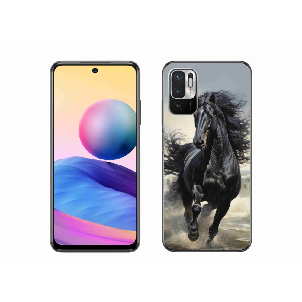 Gélový kryt mmCase na Xiaomi Poco M3 Pro - bežiaci čierny kôň