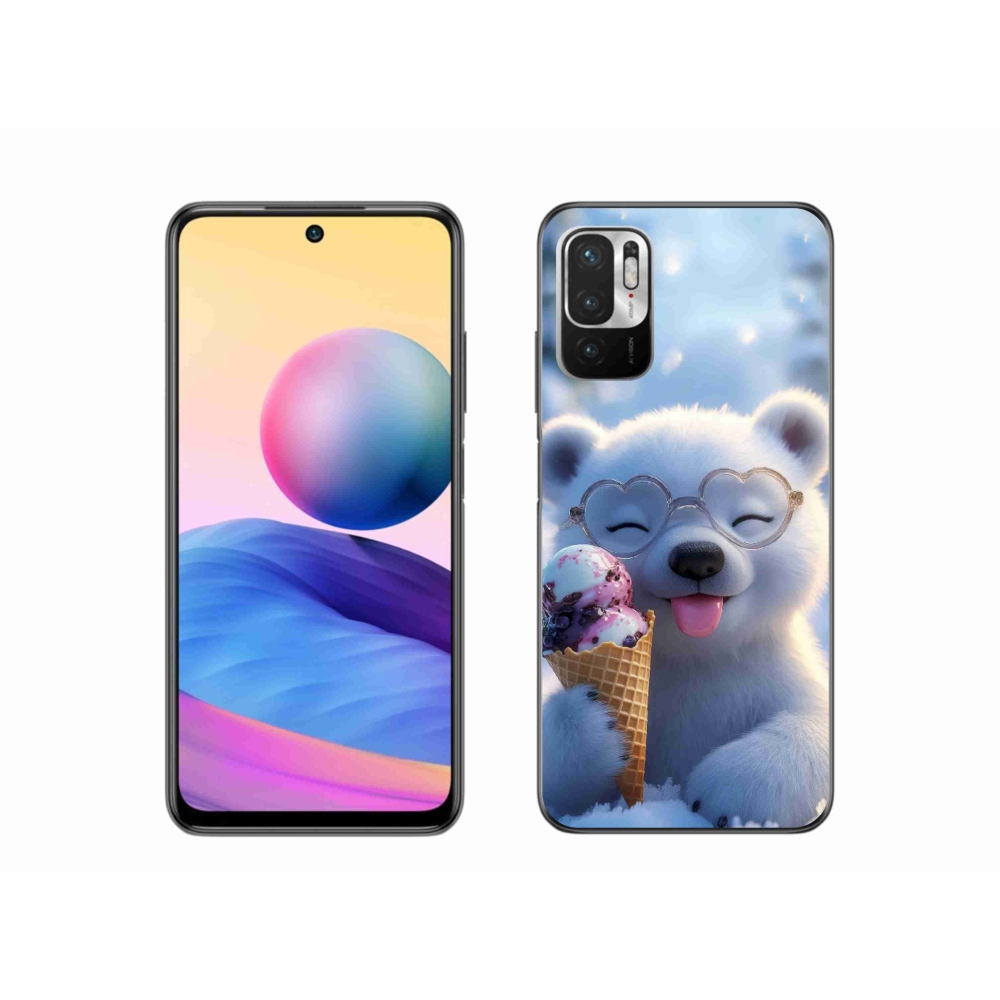 Gélový kryt mmCase na Xiaomi Poco M3 Pro - medvedík so zmrzlinou