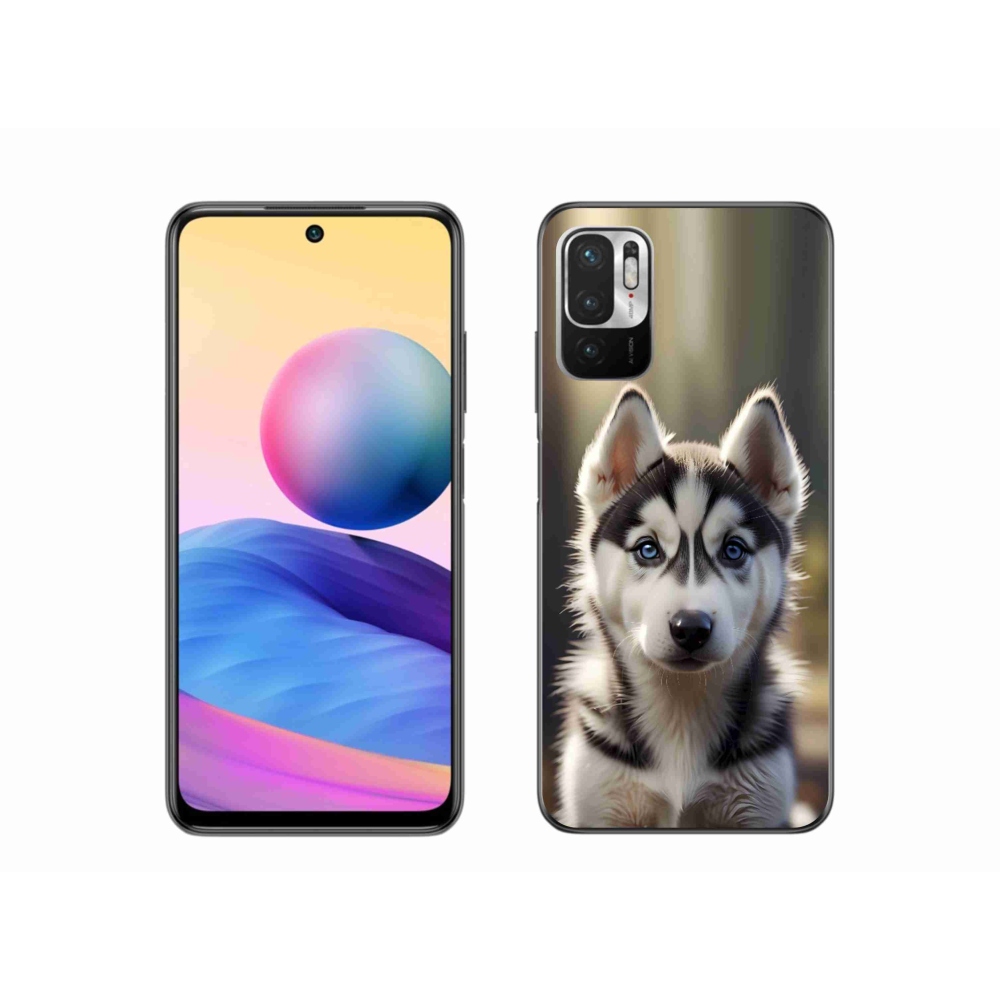 Gélový kryt mmCase na Xiaomi Poco M3 Pro - roztomilý sibírsky husky