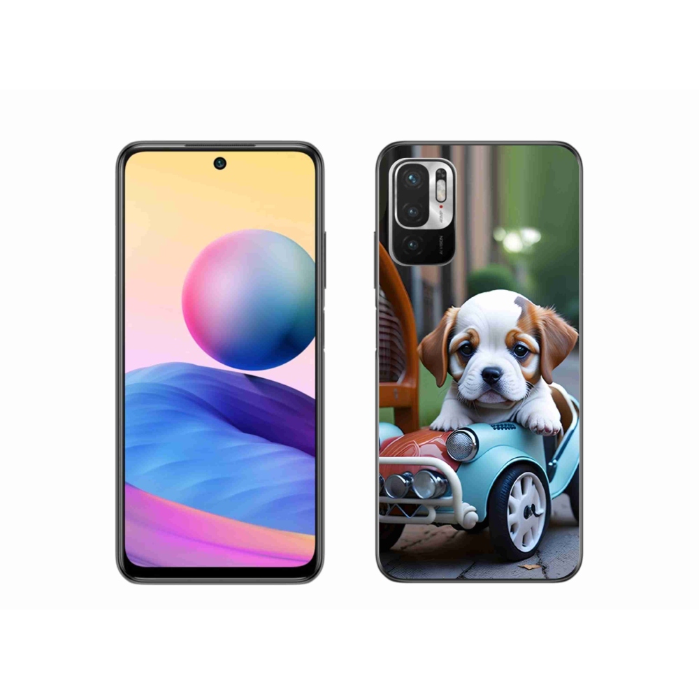 Gélový kryt mmCase na Xiaomi Poco M3 Pro - šteňa v retro aute