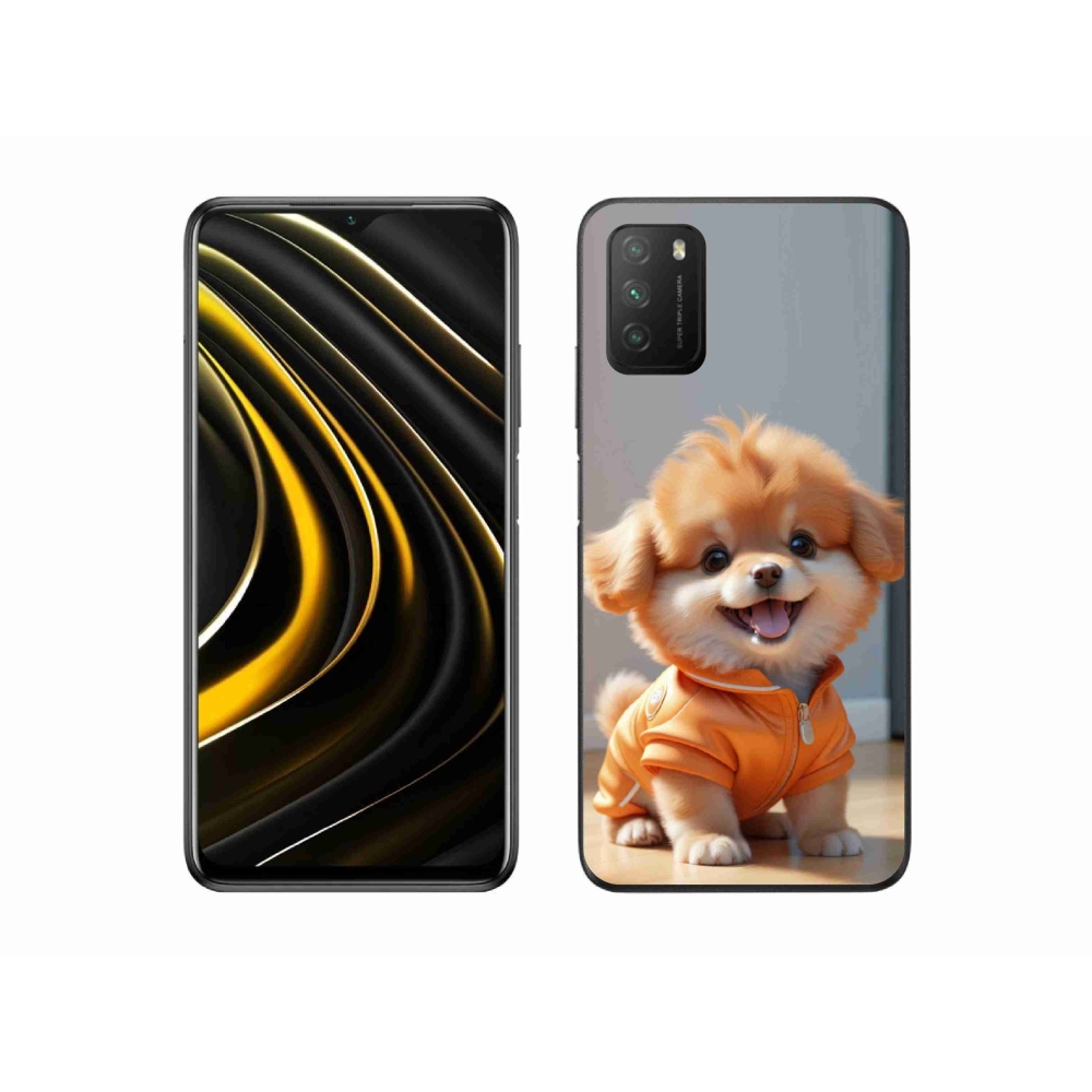 Gélový kryt mmCase na Xiaomi Poco M3 - roztomilý pomeranian v mikine
