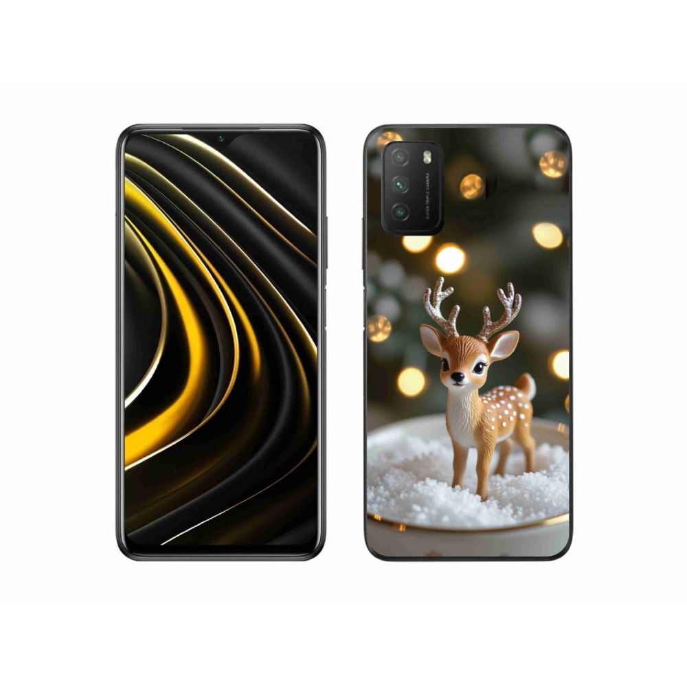 Gélový kryt mmCase na Xiaomi Poco M3 - roztomilý vianočný jeleň