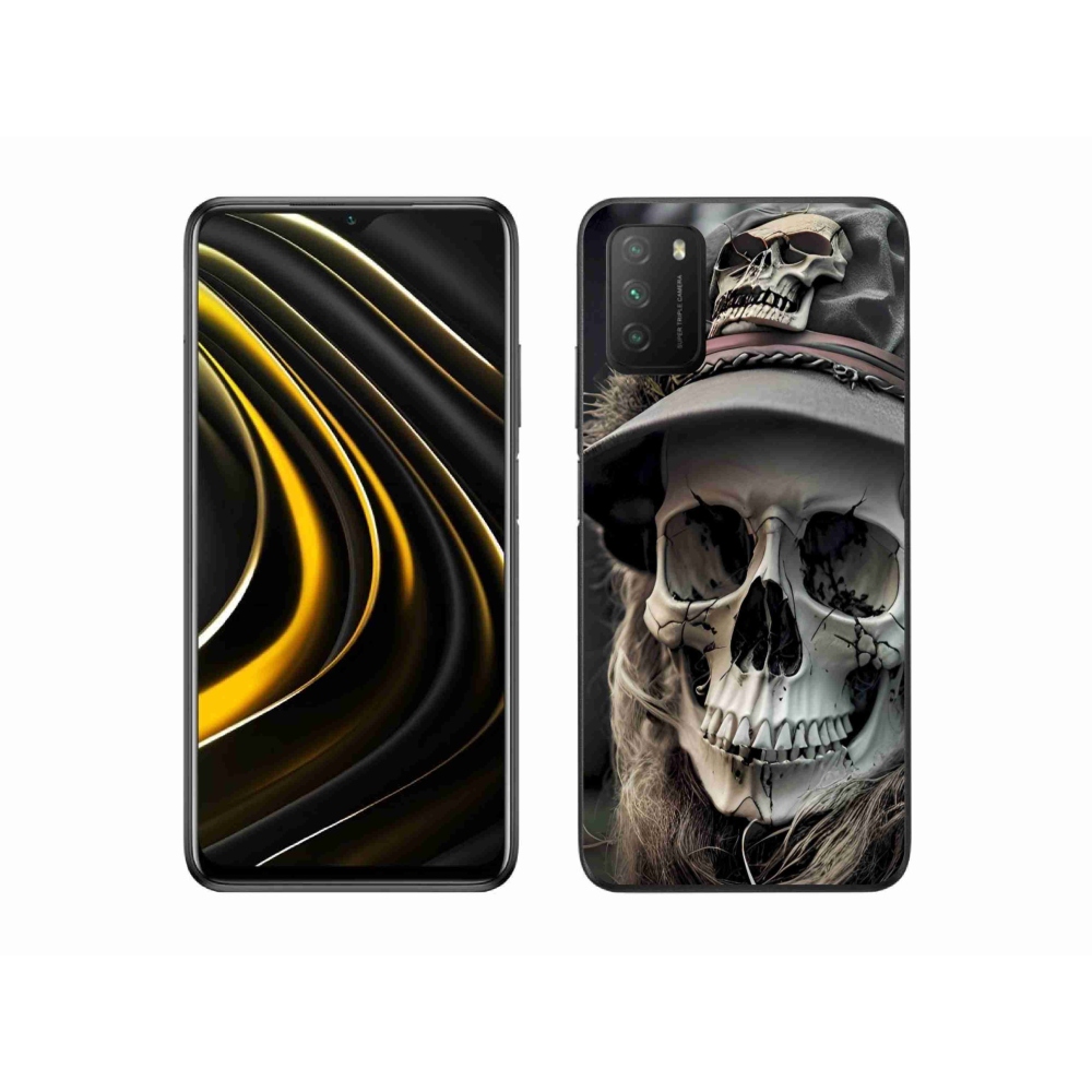 Gélový kryt mmCase na Xiaomi Poco M3 - temná lebka