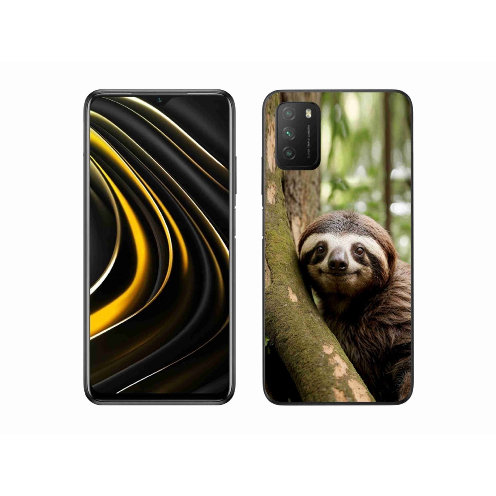 Gélový kryt mmCase na Xiaomi Poco M3 - usmievavý leňochod