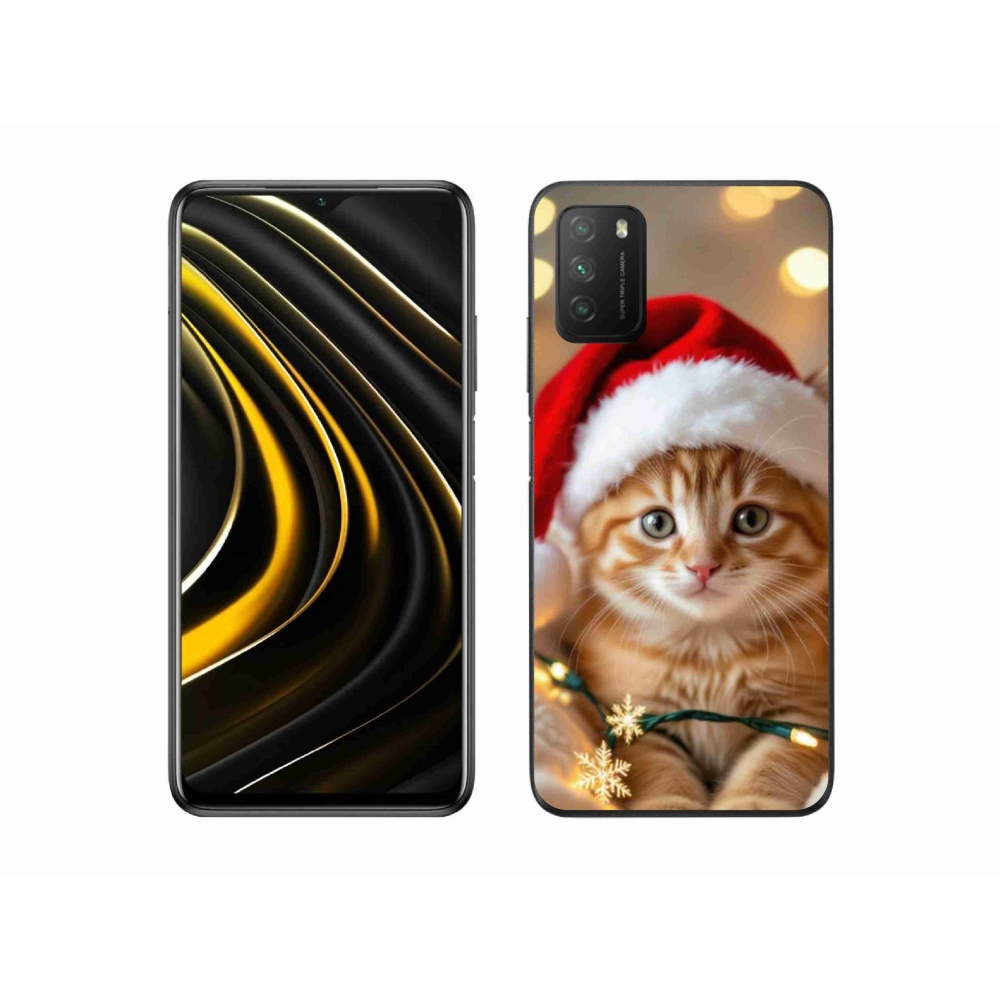 Gélový kryt mmCase na Xiaomi Poco M3 - vianočné mačiatko