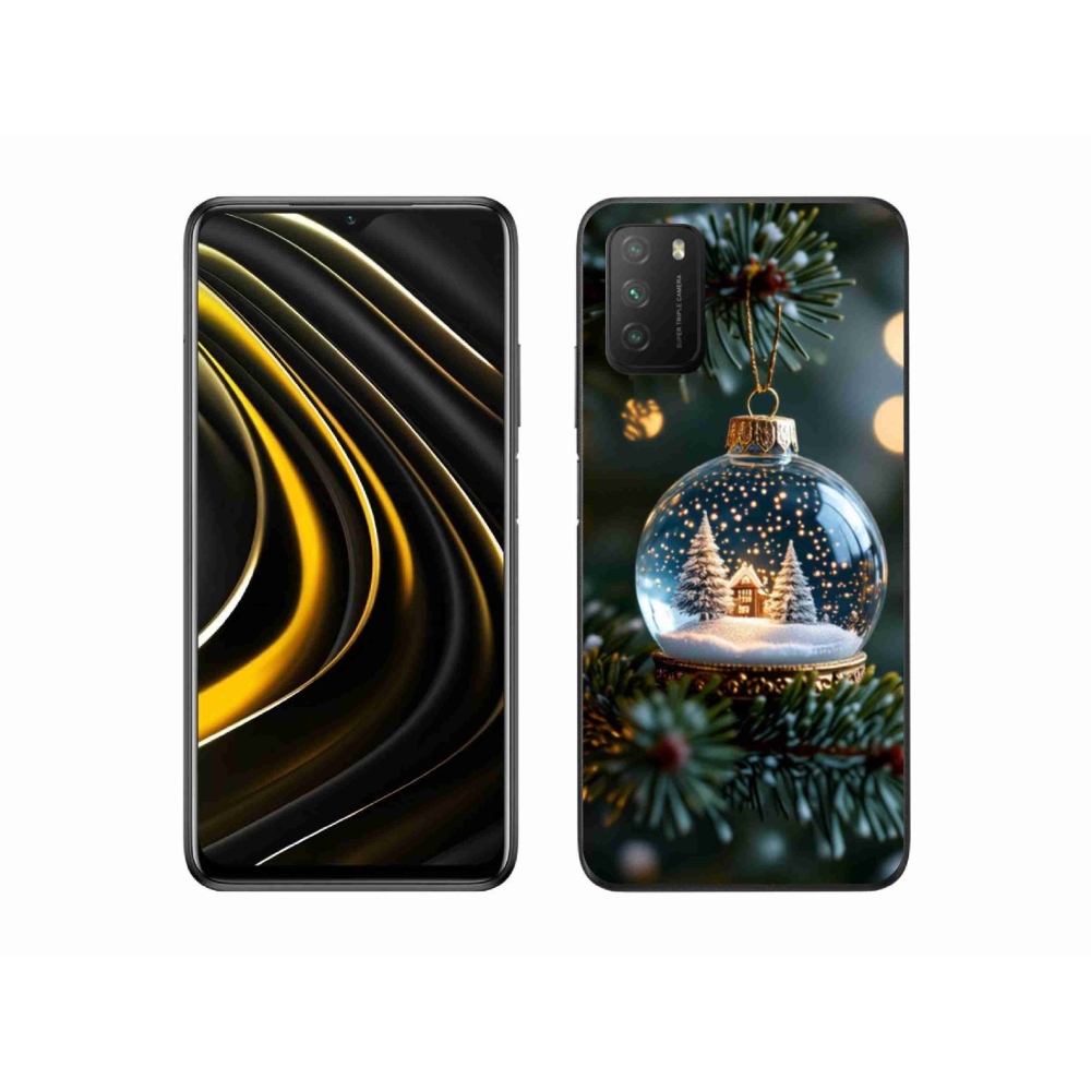 Gélový kryt mmCase na Xiaomi Poco M3 - vianočné gule 2
