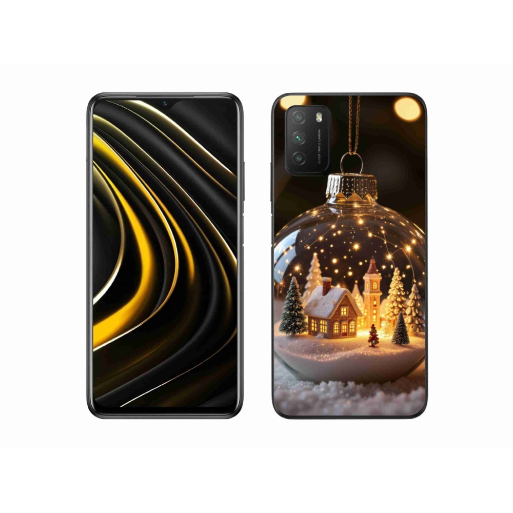 Gélový kryt mmCase na Xiaomi Poco M3 - vianočné gule 3