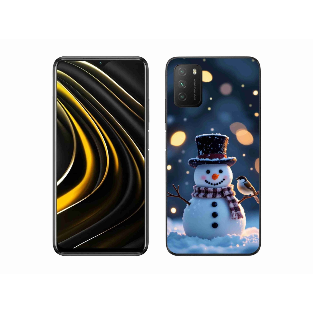 Gélový kryt mmCase na Xiaomi Poco M3 - vianočný snehuliak