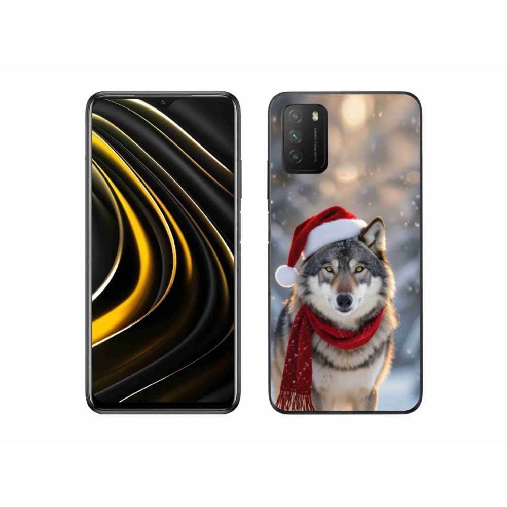 Gélový kryt mmCase na Xiaomi Poco M3 - vianočný vlk