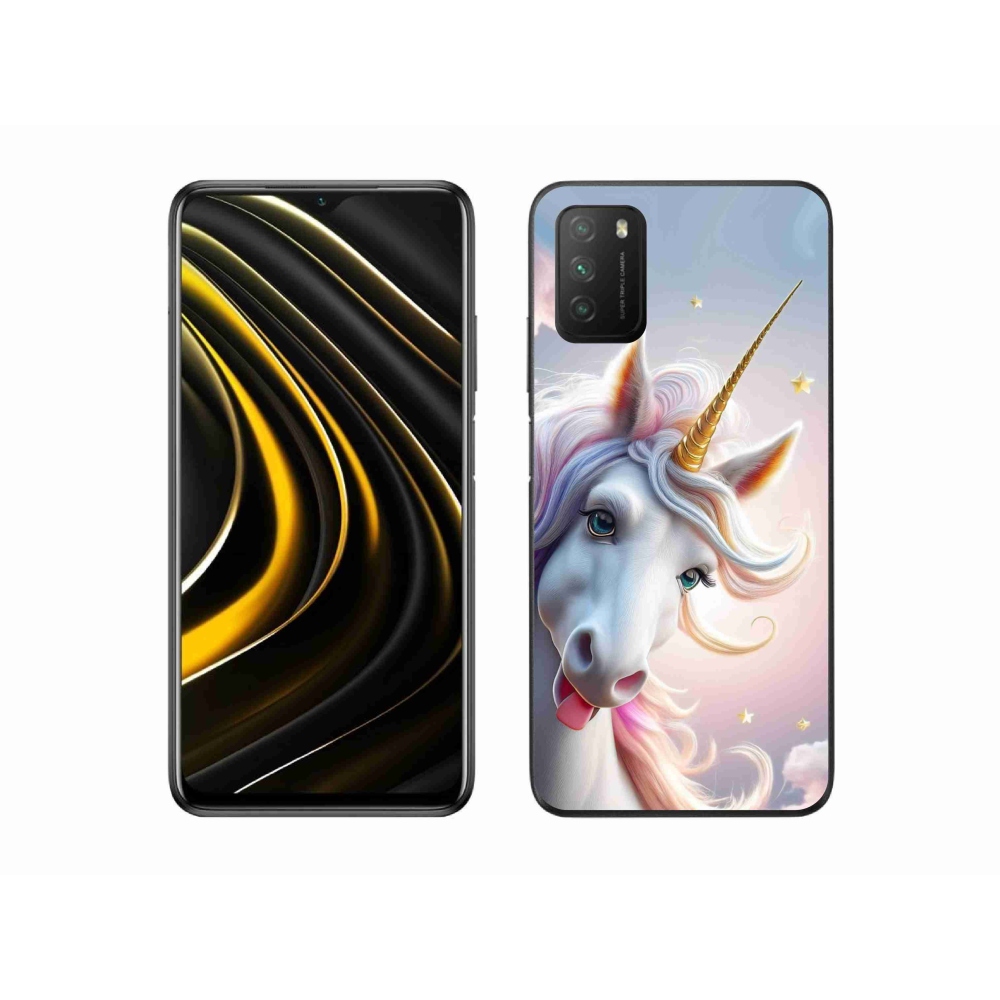 Gélový kryt mmCase na Xiaomi Poco M3 - veselý jednorožec