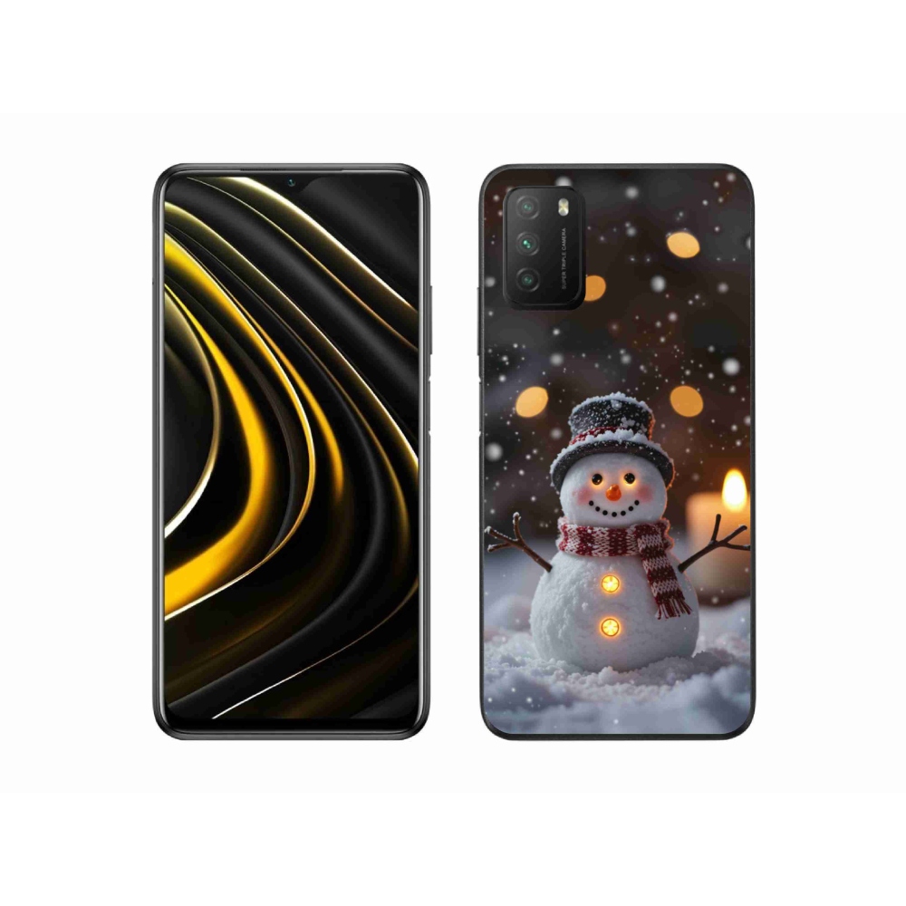 Gélový kryt mmCase na Xiaomi Poco M3 - veselý snehuliak