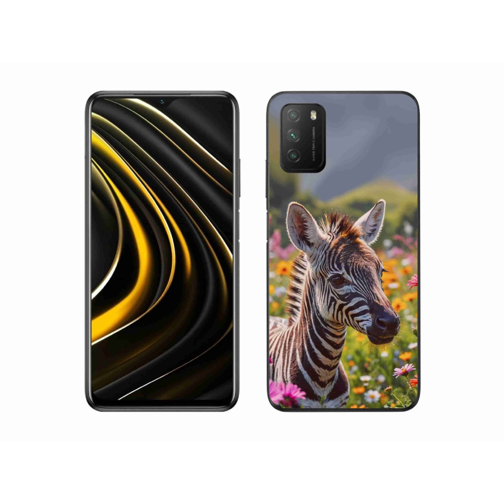 Gélový kryt mmCase na Xiaomi Poco M3 - zebra na lúke