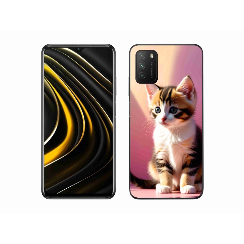 Gélový kryt mmCase na Xiaomi Poco M3 - zvedavé mačiatko 2
