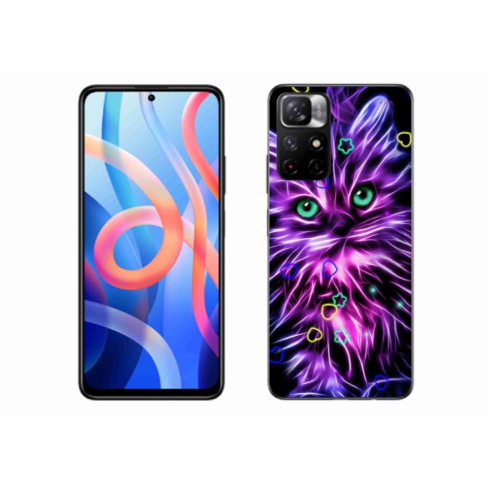 Gélový kryt mmCase na Xiaomi Poco M4 Pro 5G - abstraktná mačka