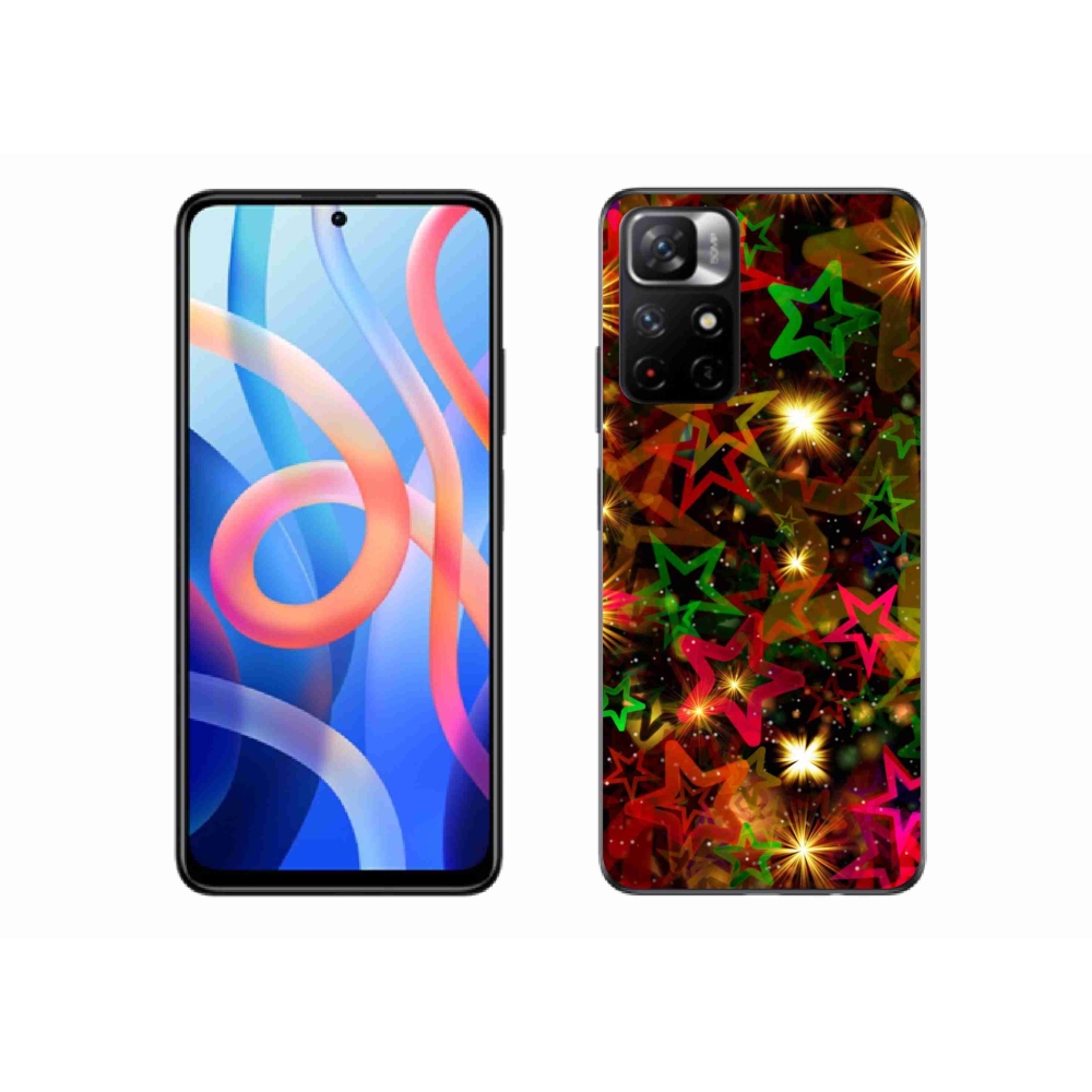 Gélový kryt mmCase na Xiaomi Poco M4 Pro 5G - farebné hviezdičky
