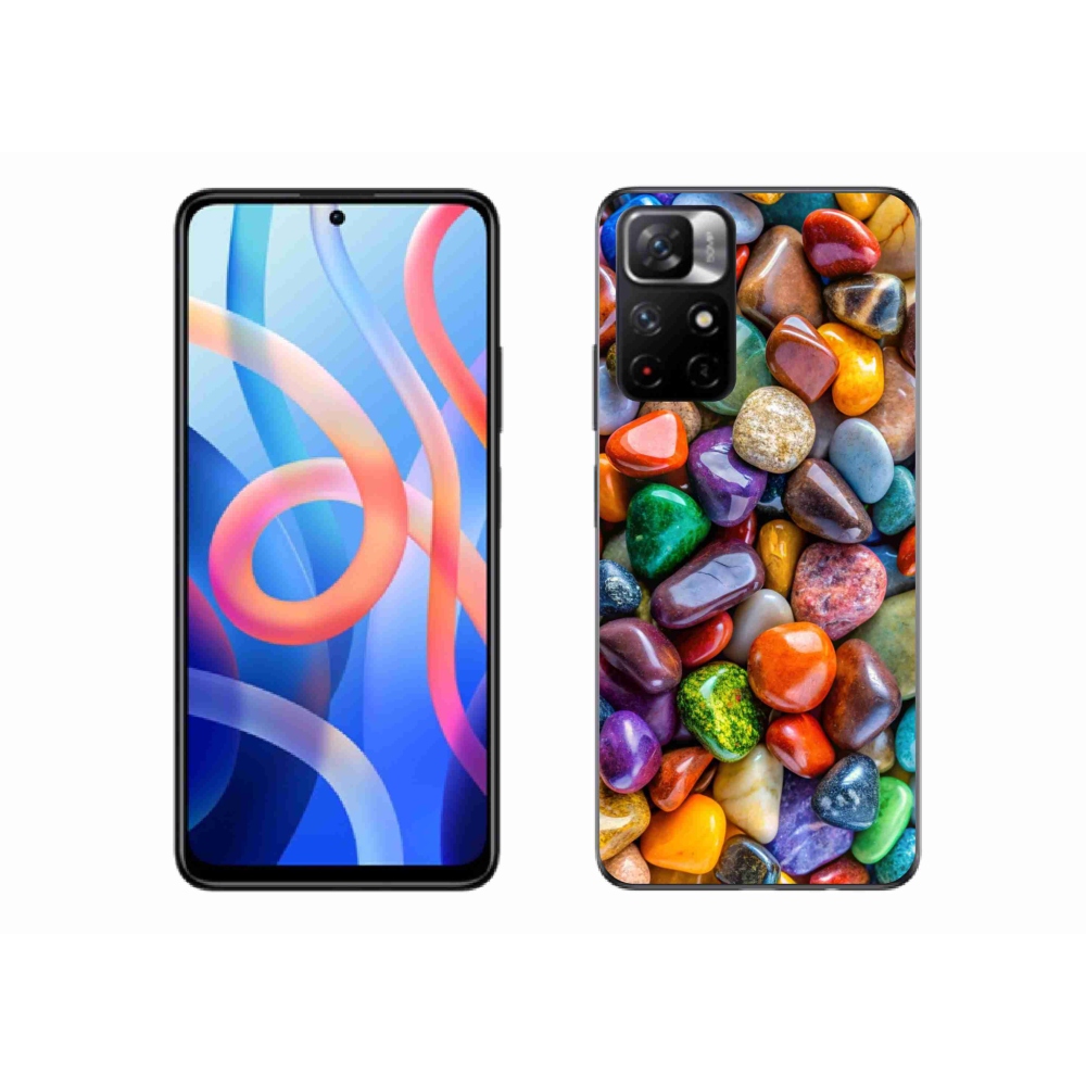 Gélový kryt mmCase na Xiaomi Poco M4 Pro 5G - farebné kamienky