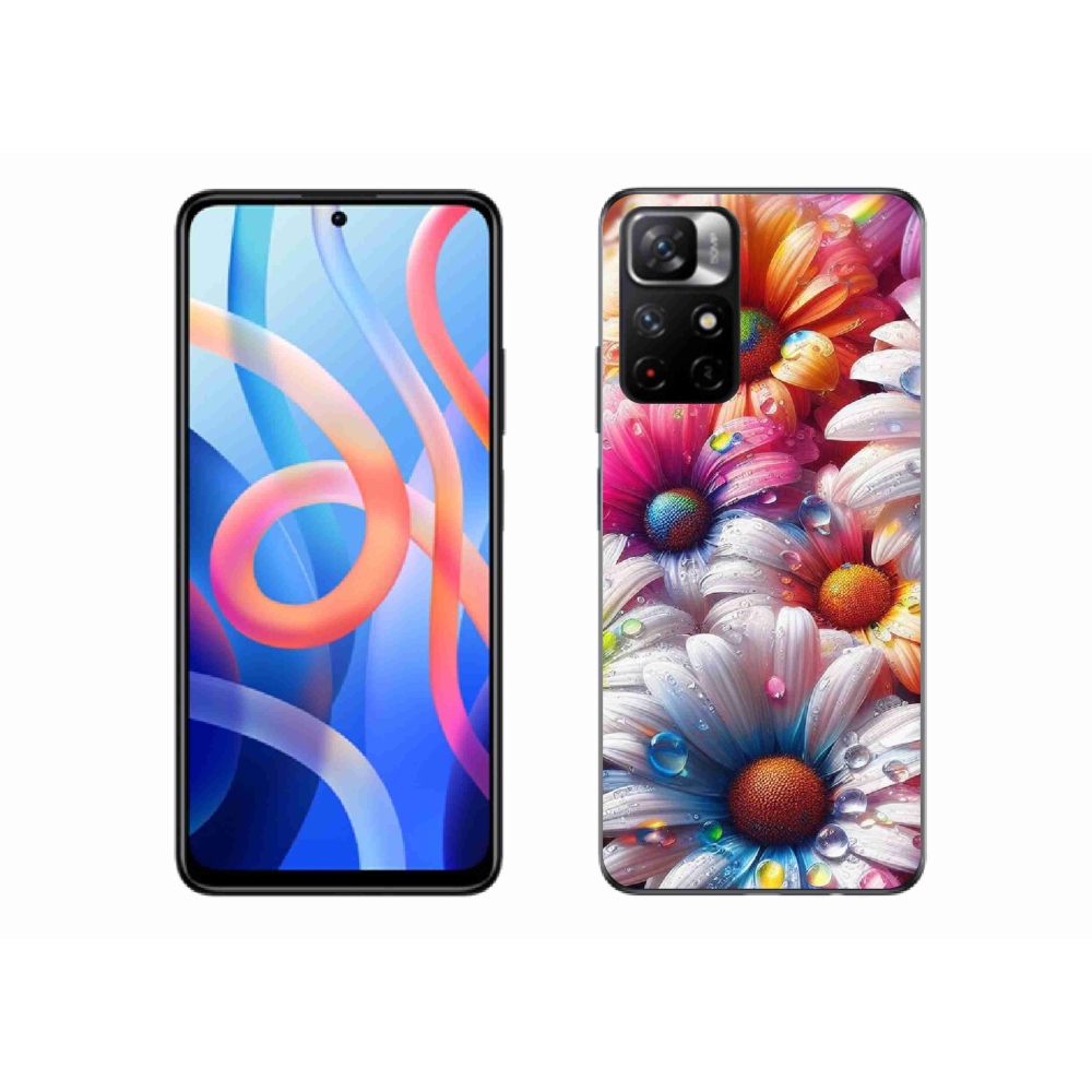 Gélový kryt mmCase na Xiaomi Poco M4 Pro 5G - farebné margaréty