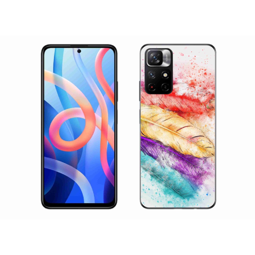 Gélový kryt mmCase na Xiaomi Poco M4 Pro 5G - farebné perie