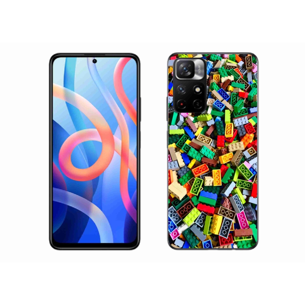 Gélový kryt mmCase na Xiaomi Poco M4 Pro 5G - farebné stavebné kocky