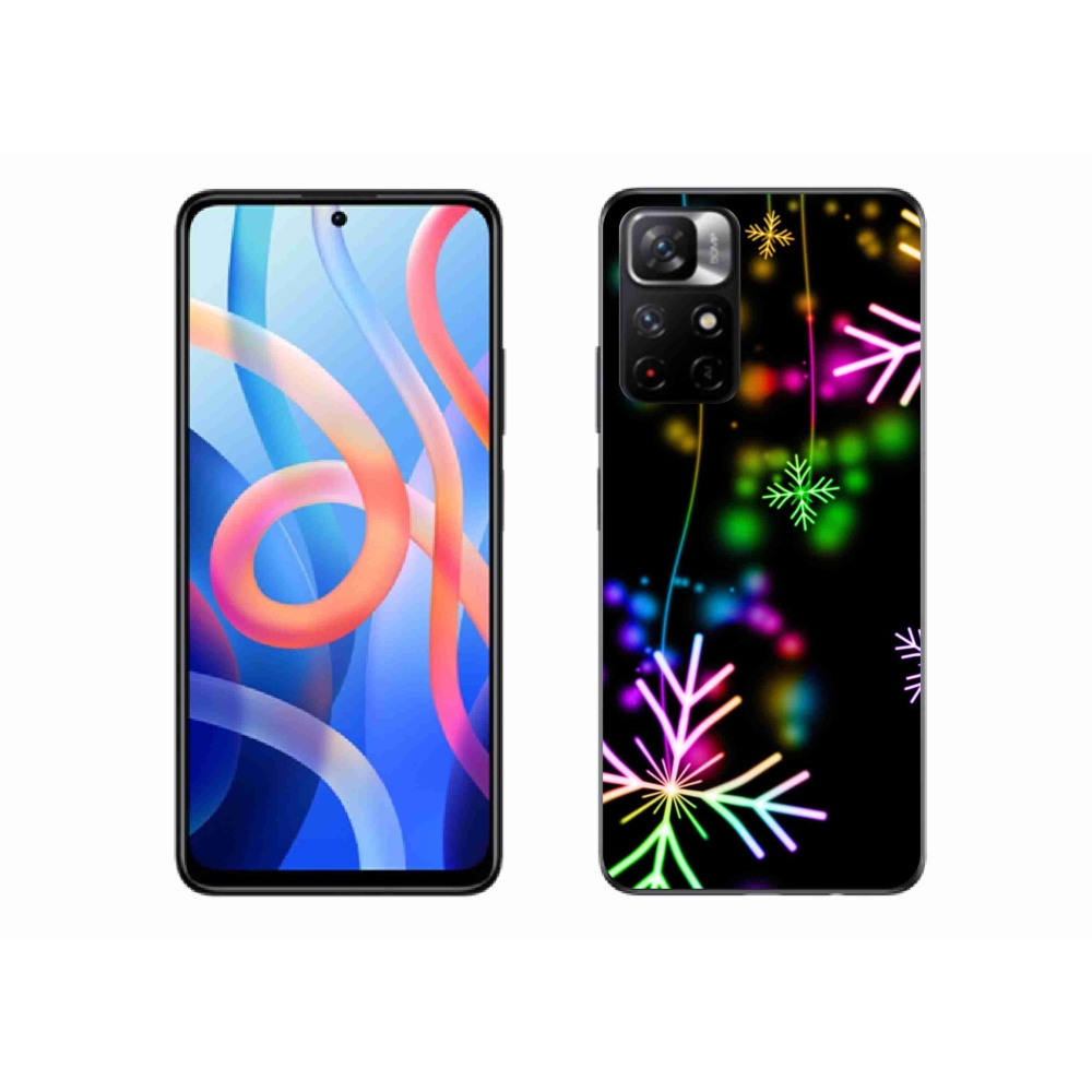 Gélový kryt mmCase na Xiaomi Poco M4 Pro 5G - farebné vločky