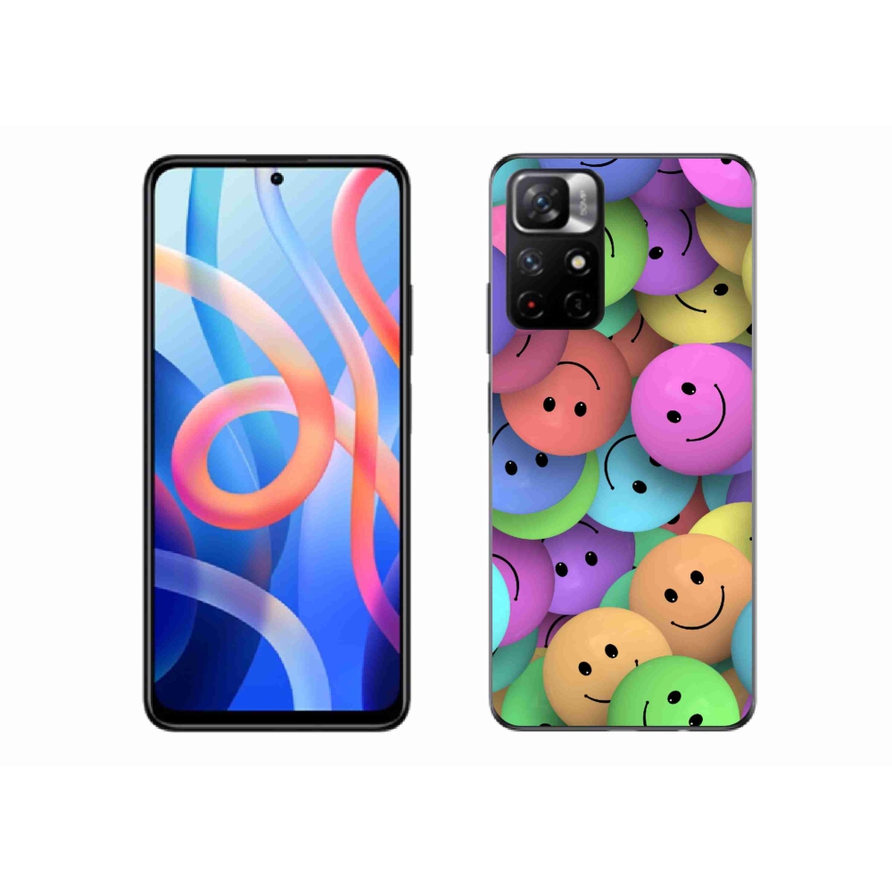 Gélový kryt mmCase na Xiaomi Poco M4 Pro 5G - farební smajlíci