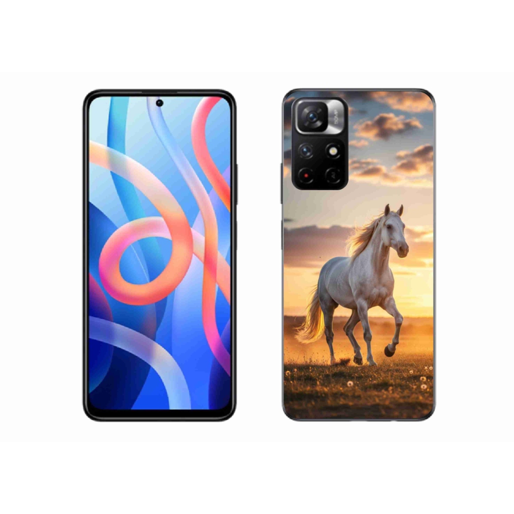 Gélový kryt mmCase na Xiaomi Poco M4 Pro 5G - bežiaci biely kôň 2