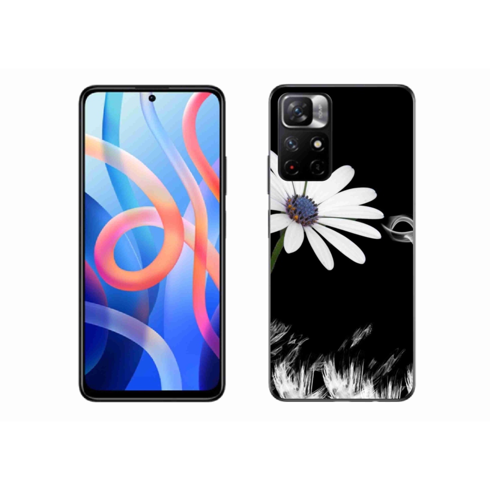 Gélový kryt mmCase na Xiaomi Poco M4 Pro 5G - biela kvetina