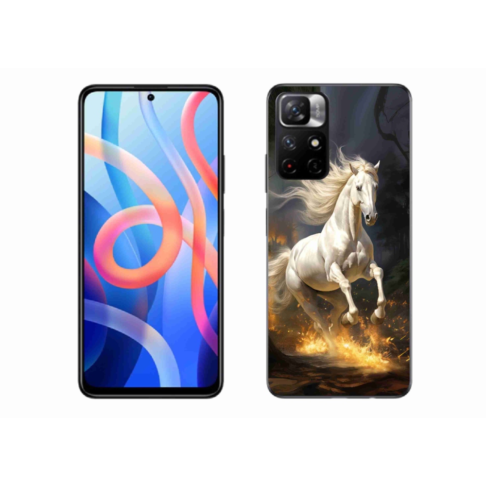 Gélový kryt mmCase na Xiaomi Poco M4 Pro 5G - biely kôň 2