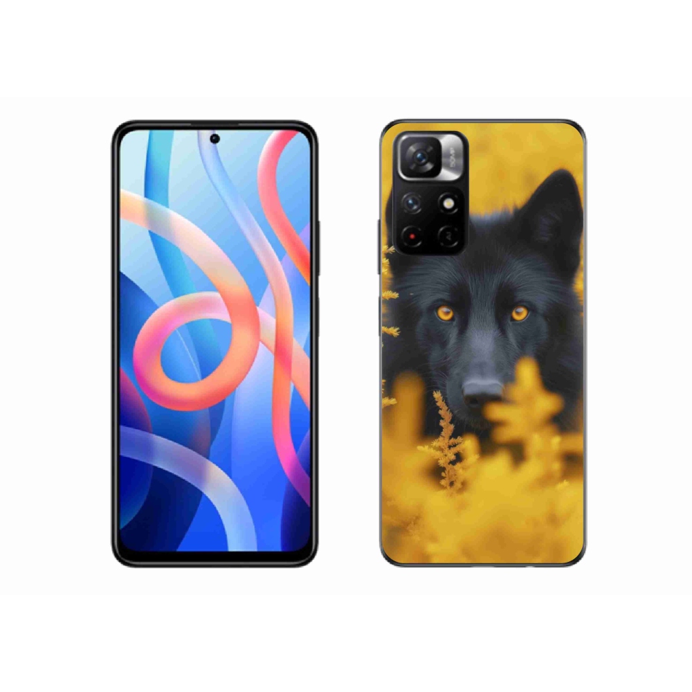 Gélový kryt mmCase na Xiaomi Poco M4 Pro 5G - čierny vlk 2