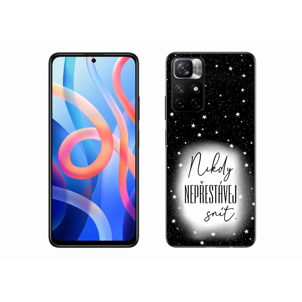 Gélový kryt mmCase na Xiaomi Poco M4 Pro 5G - citát 1 bieločierne pozadie