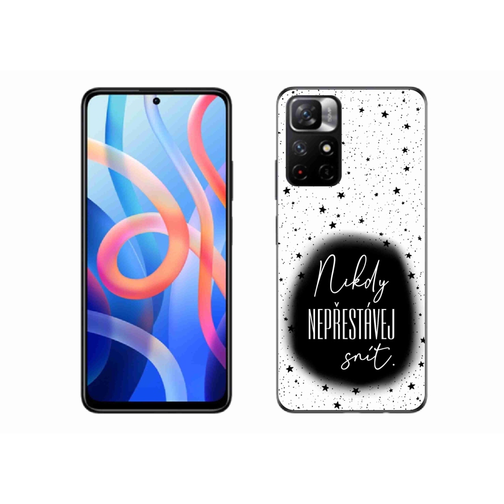 Gélový kryt mmCase na Xiaomi Poco M4 Pro 5G - citát 1 čiernobiele pozadie