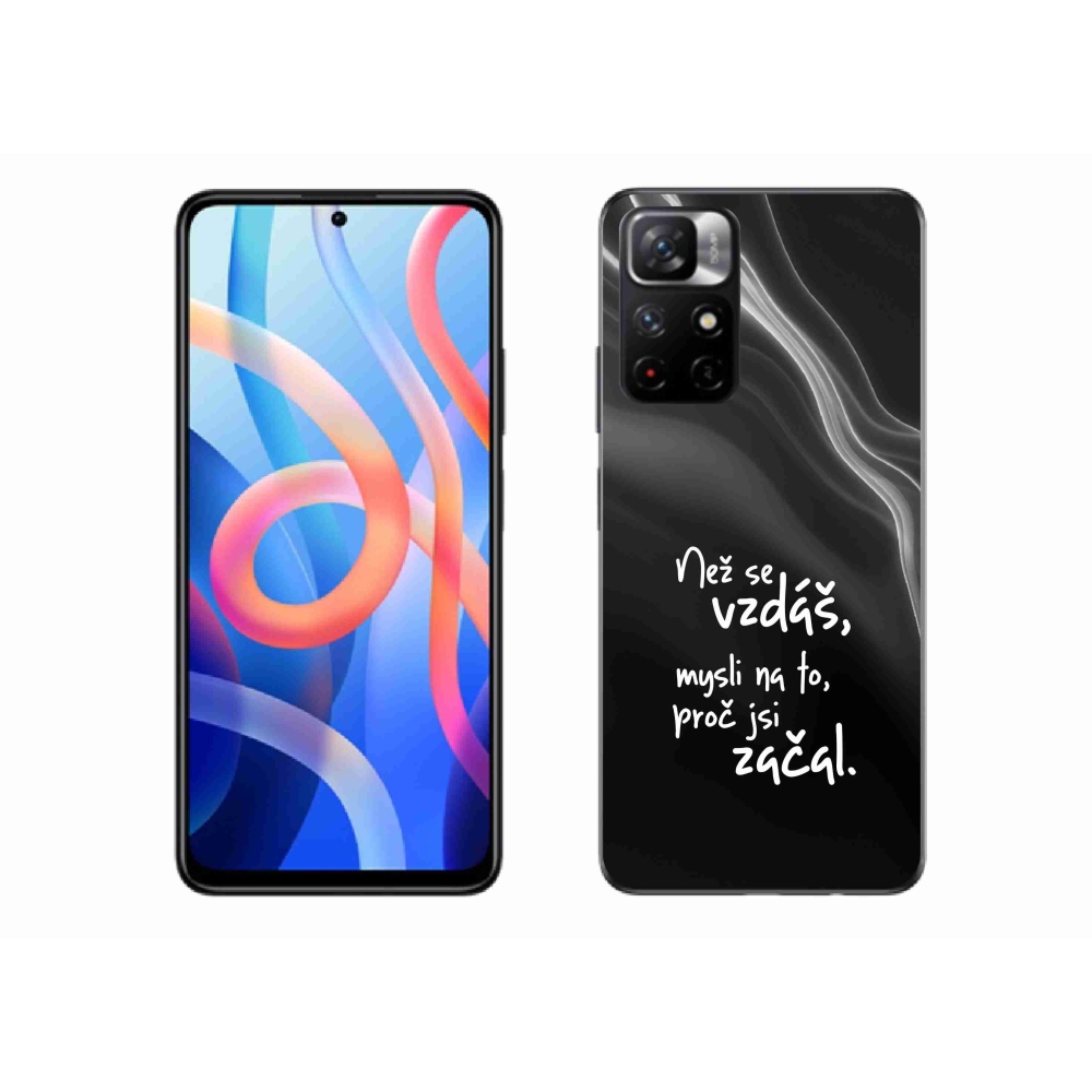 Gélový kryt mmCase na Xiaomi Poco M4 Pro 5G - citát 2 čierne pozadie