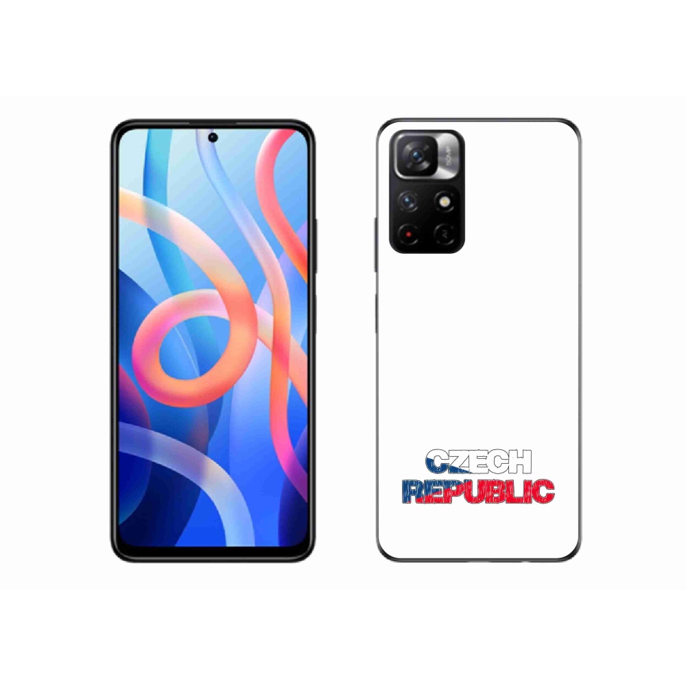 Gélový kryt mmCase na Xiaomi Poco M4 Pro 5G - Czech Republic biele pozadie