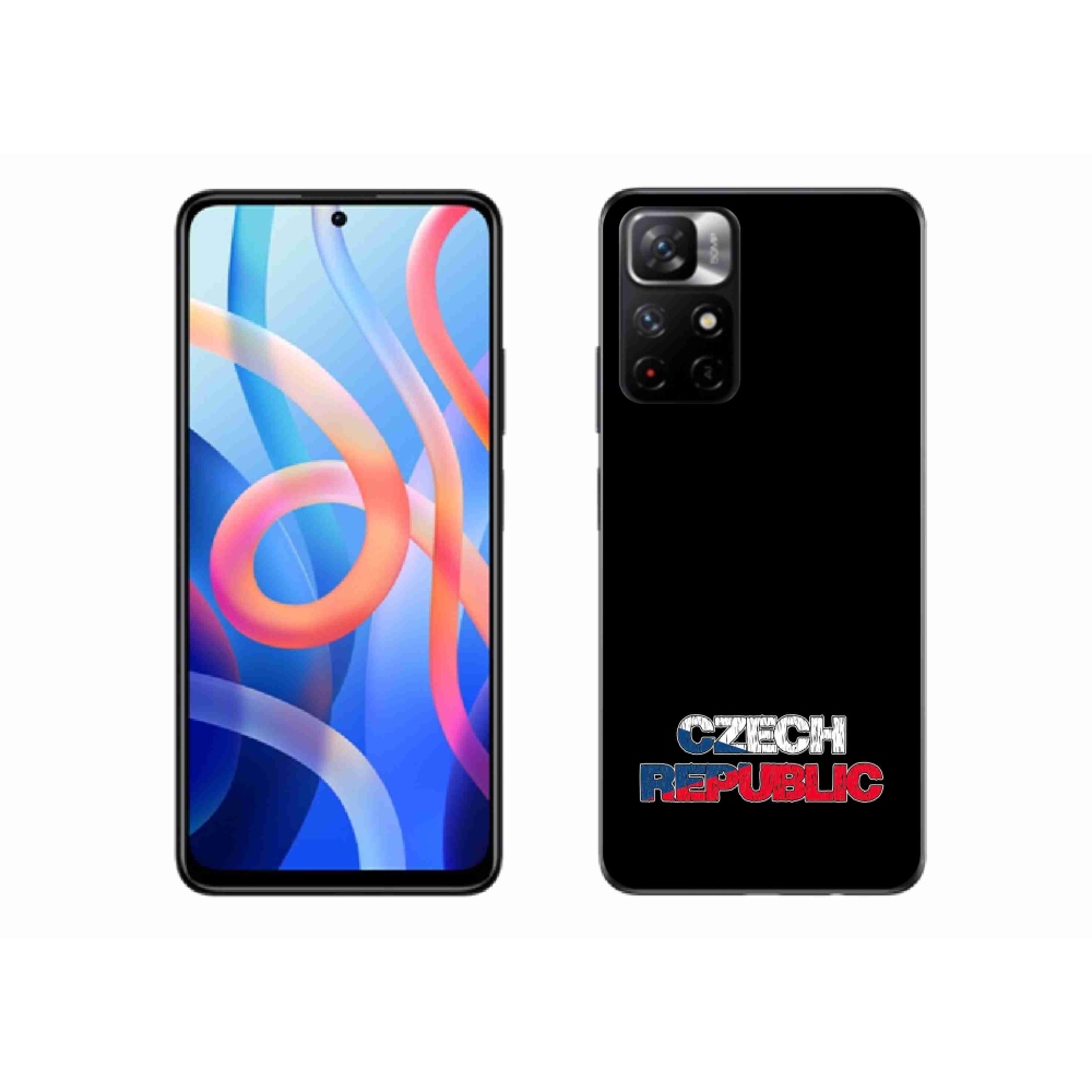 Gélový kryt mmCase na Xiaomi Poco M4 Pro 5G - Czech Republic čierne pozadie