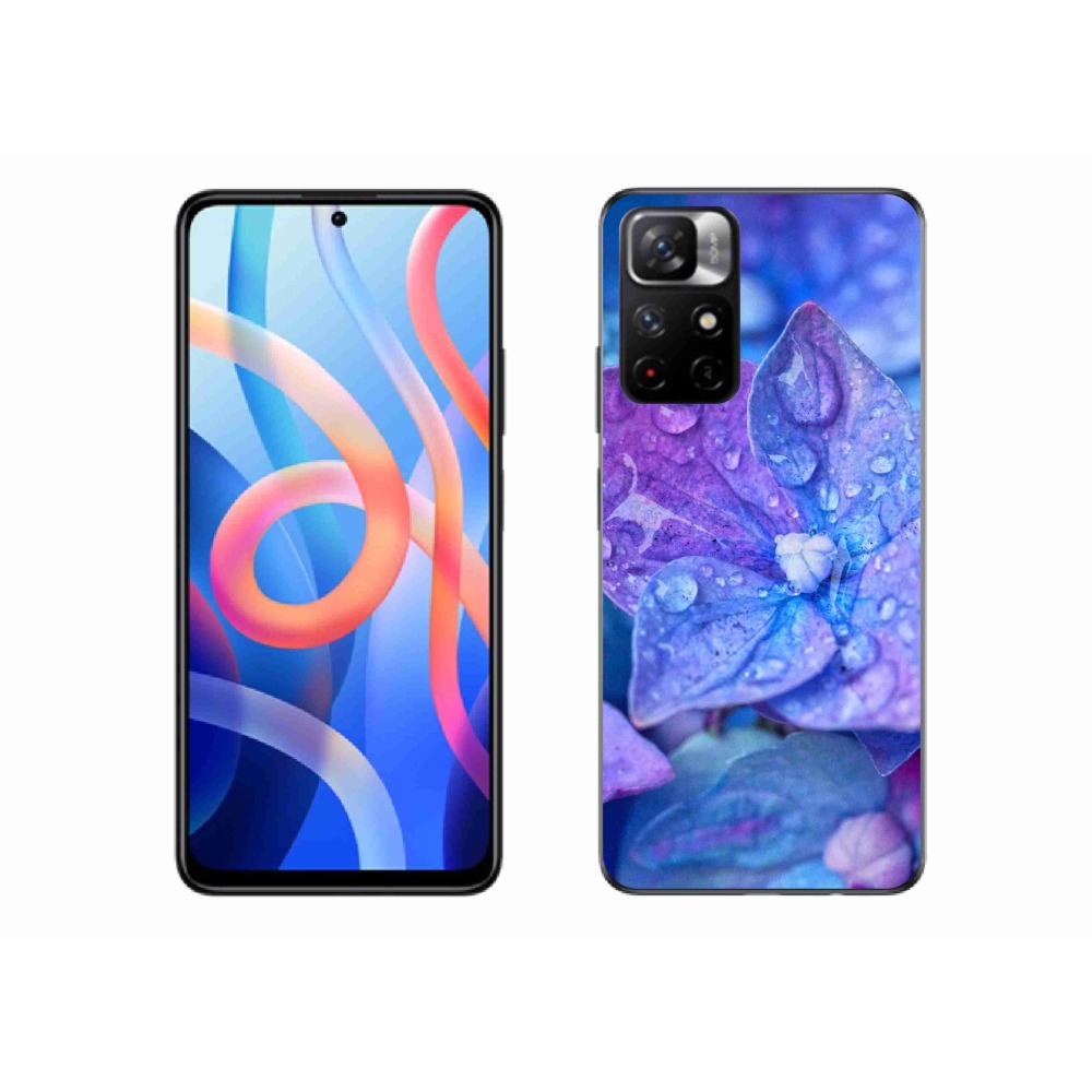 Gélový kryt mmCase na Xiaomi Poco M4 Pro 5G - fialový kvet