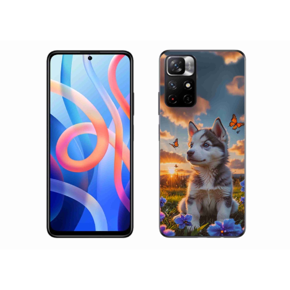 Gélový kryt mmCase na Xiaomi Poco M4 Pro 5G - husky pri západe slnka