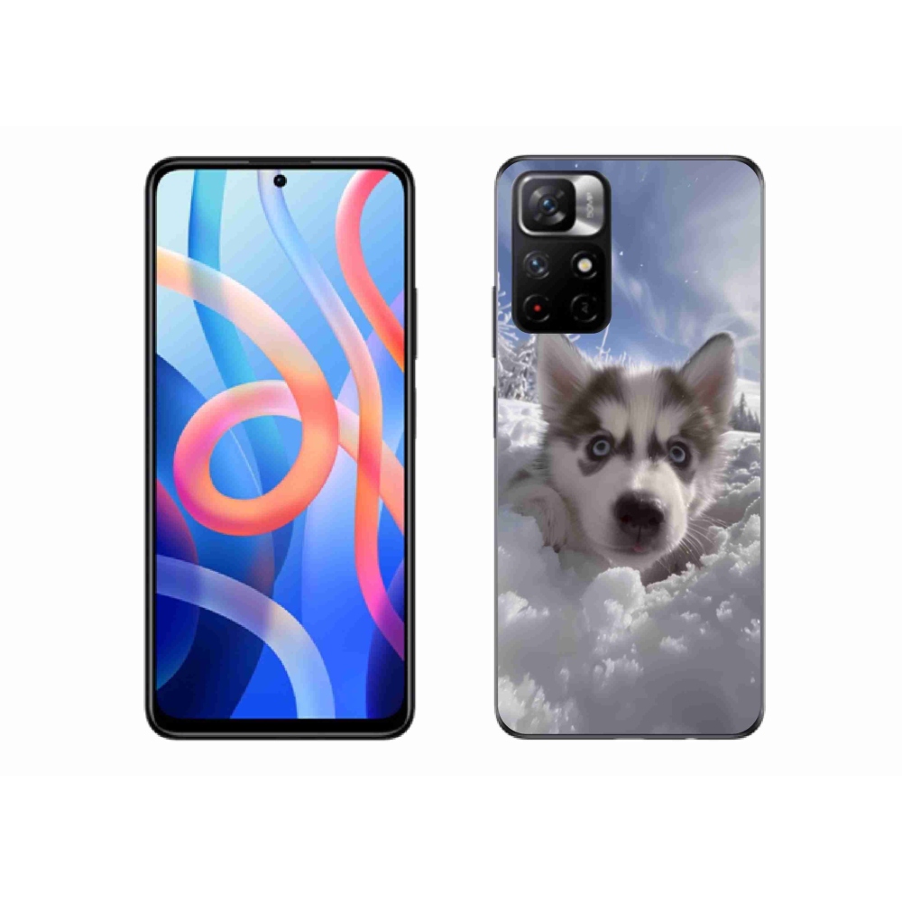 Gélový kryt mmCase na Xiaomi Poco M4 Pro 5G - husky v snehu