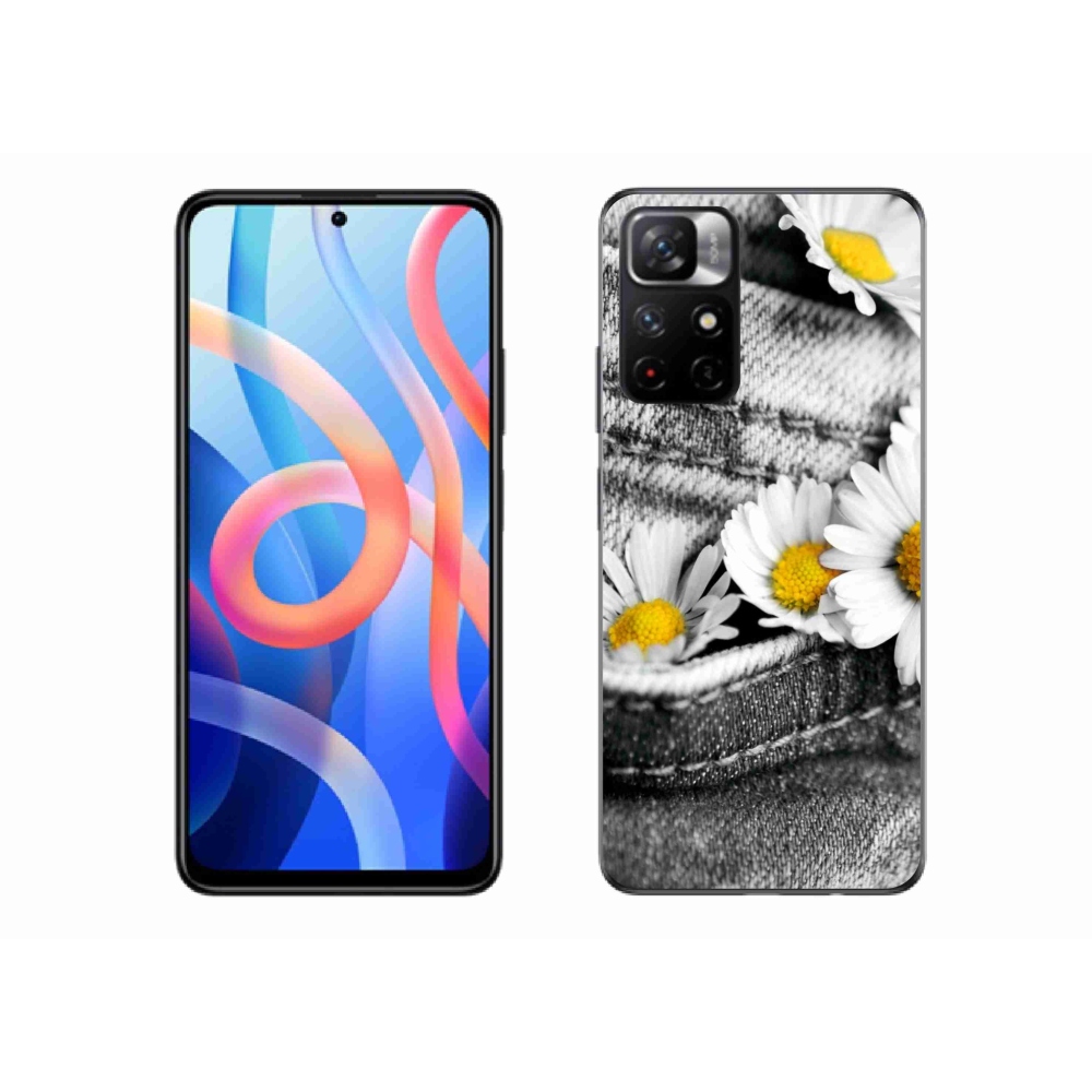 Gélový kryt mmCase na Xiaomi Poco M4 Pro 5G - margaréty