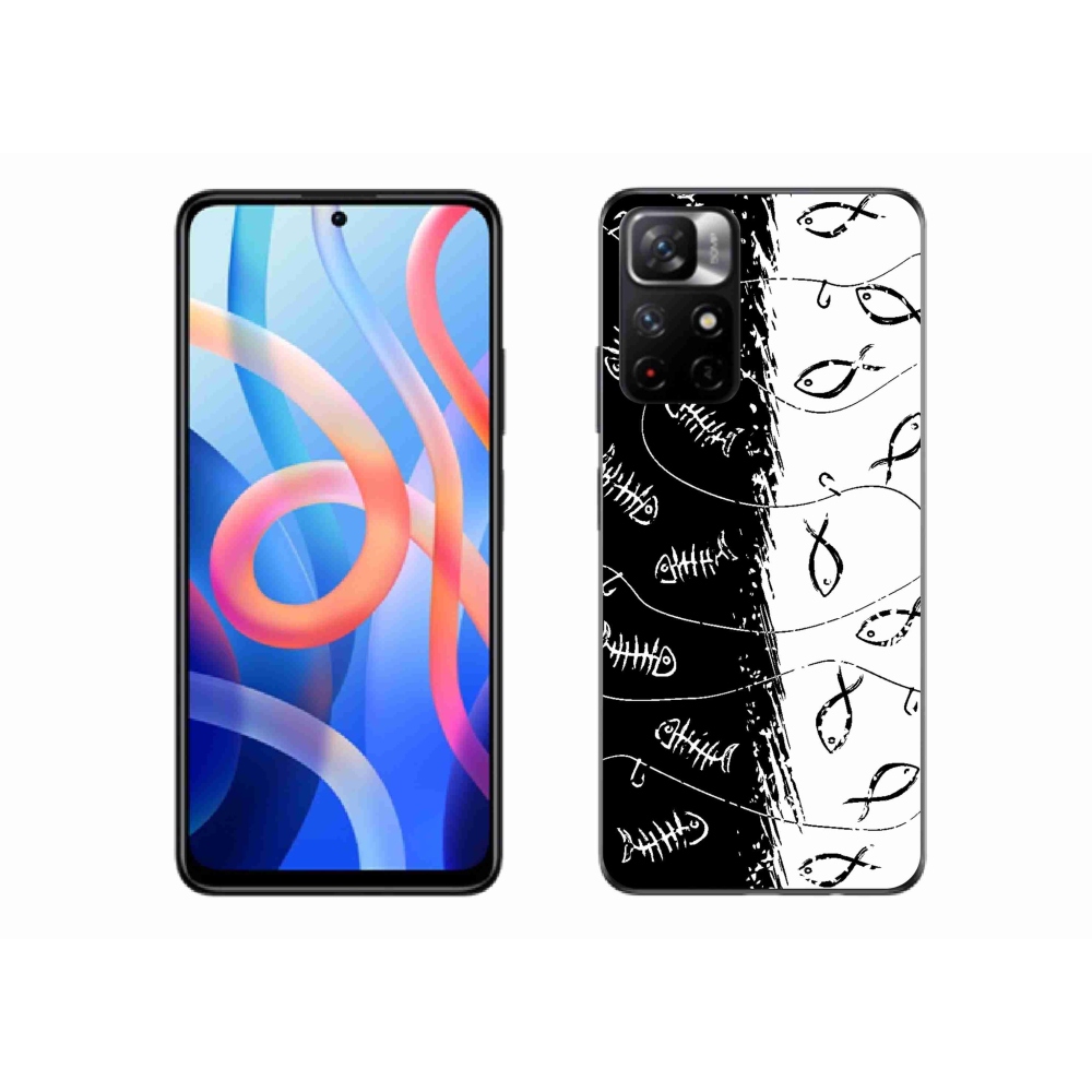 Gélový kryt mmCase na Xiaomi Poco M4 Pro 5G - kostry a rybky