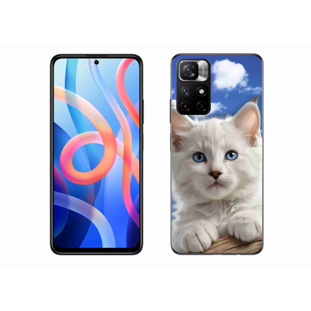 Gélový kryt mmCase na Xiaomi Poco M4 Pro 5G - mačiatko a oblaky