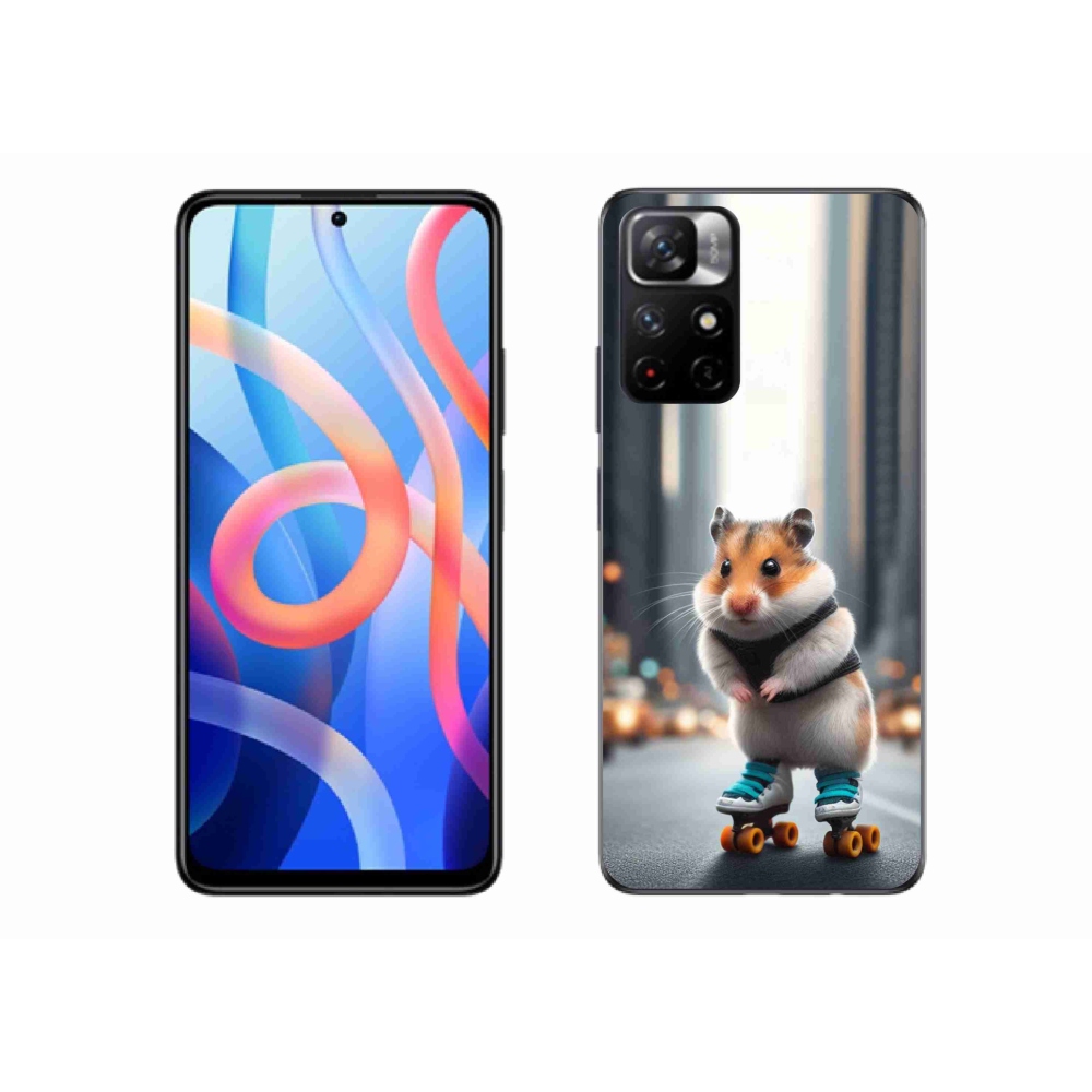 Gélový kryt mmCase na Xiaomi Poco M4 Pro 5G - škrečok na korčuliach